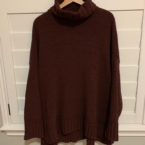 AERIE maroon turtle neck sweater